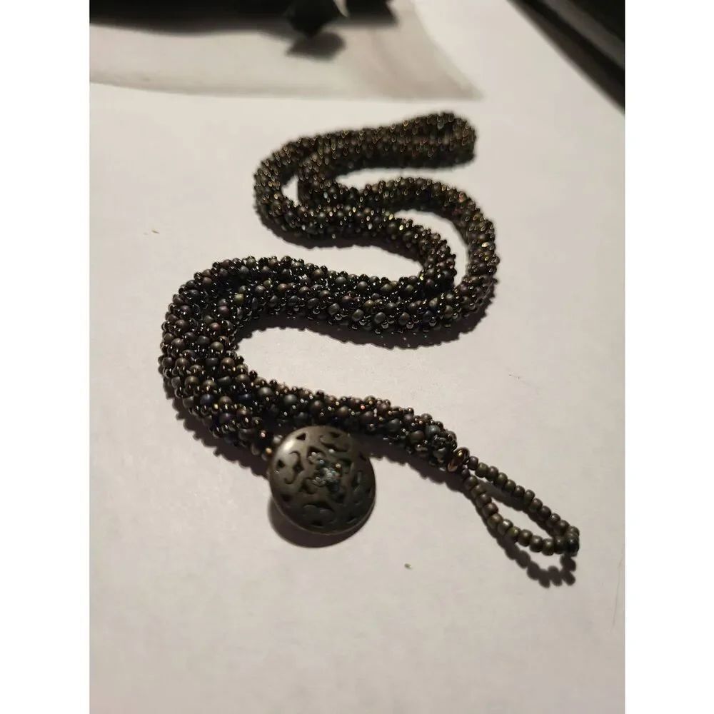 Vintage Seed Bead Rope Necklace